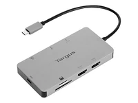 Targus USB-C Docking Station - Dual 4K HDMI - 100W PD Pass-Thru - Silver - DOCK423TT