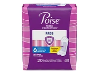 Poise Incontinence Pads - Moderate Absorbency - Regular - 20 Count