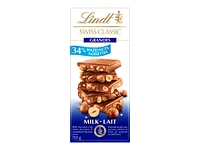 Lindt Swiss Classic Grandes Milk Chocolate Bar - 34% Hazelnuts - 150g