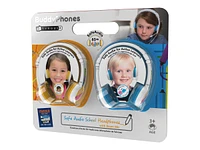 Onanoff BuddyPhones School+ Bundle Headphones - Blue/Yellow - ONO-BP-SCHOOLP-BY-2