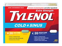 Tylenol* Extra Strength Cold & Sinus Caplets - 40's� �