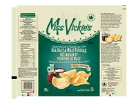 Miss Vickie's Potato Chips - Sea Salt & Malt Vinegar - 200g