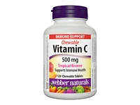 Webber Naturals Tropical Breeze Vitamin C Chewable Tablets - 500mg - 120's