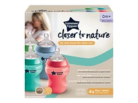 Tommee Tippee Closer to Nature Baby Bottle - 260ml - 4 piece