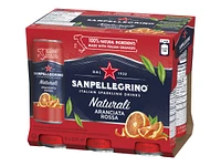 Sanpellegrino Naturali Sparkling Water - Aranciata Rossa - 6 x 330ml