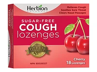 Herbion Naturals Sugar-Free Cough Lozenges - Natural Cherry Flavour - 18s