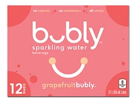 Bubly Sparkling Water - Grapefruit - 12x355ml