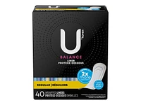 U by Kotex Balance Daily Wrapped Wrapped Pantyliners - Regular - 40s