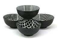 BIA Bowl Set - Black/White - 4 piece