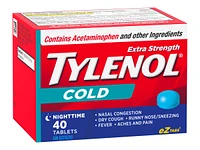 Tylenol* Cold Nighttime - Extra Strength - 40 cool burst tablets