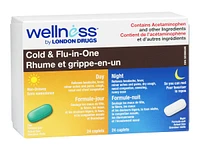 Wellness by London Drugs Cold & Flu-in-One - 48s