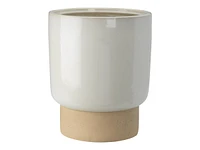 Collection by London Drugs Plant Pot - Two-tone - White/Beige