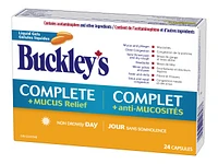 Buckley's Complete + Mucus Relief Day Liquid Gel Capsules - 24's