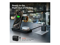 Hypergear PowerFold X-Ray 4-in-1 Wireless Charging Stand + AC Power Adapter - Black - 16046