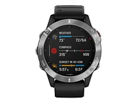 Garmin fenix 6 Multisport GPS Watch - Silver/Black - 100215800