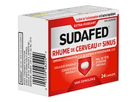 Sudafed Head Cold & Sinus Extra Strength Caplets - 24's