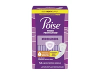 Poise Fresh Protection Incontinence Pantyliners - Regular - Lightest - 54's