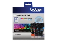 Brother LC3033 Super High Yield 3 Ink Cartridge Pack - Cyan/Magenta/Yellow - LC30333PKS