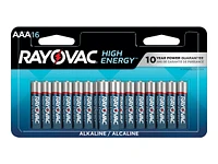 Rayovac High-Energy Alkaline Batteries - AAA - 16's