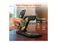 Hypergear PowerFold X-Ray 4-in-1 Wireless Charging Stand + AC Power Adapter - Black - 16046