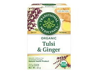 Traditional Medicinals Organic Wrapped Tea Bags - Tulsi with Ginger - 16's