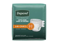 Depend Fresh Protection Unisex Incontinence Briefs - Maximum - Small/Medium - 20's