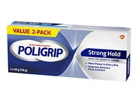 POLIGRIP Strong Hold Denture Adhesive - 2 x 68g