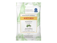 Burt's Bees Sensitive Facial Towelettes with Aloe - 10s