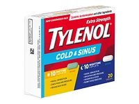 Tylenol* Extra Strength Cold and Sinus Caplets - 20's