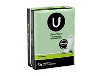 U by Kotex Clean & Secure Ultra Thin Sanitary Pads - Heavy - 56's