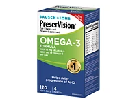 Bausch + Lomb PreserVision Omega-3 Formula Softgels - 120's