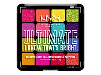NYX Professional Makeup Ultimate Shadow Palette - I Know That's Bright - 16 colors