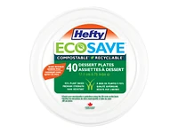 Hefty ECOSAVE Dessert Plate - 17.1cm - 40's