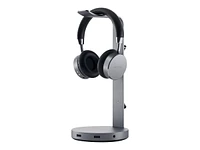 Satechi Aluminum USB Headphone Stand - Space Grey - ST-UCHSHM