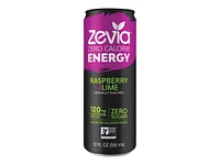 Zevia Energy Drink - Raspberry Lime - 355ml