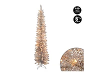 Danson Decor Artificial Christmas Tree with String Lights - 1.82m - Rose Gold