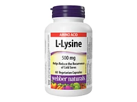 Webber Naturals L-Lysine Vegetarian Capsules - 500mg - 60's