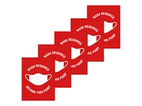 Avery Self-Adhesive Vinyl Sign - Masks Required - 216 x 279mm/5pk