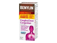 Benylin Extra Strength Cough & Chest Congestion Syrup for People with Diabetes - 100ml