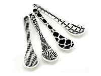 BIA Condiment Spoon Set - Black/White - 4 piece