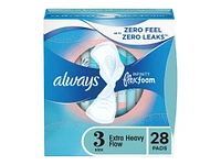 Always Infinity Sanitary Pads - Extra Heavy - Size 3 - 28's