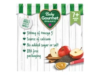 Baby Gourmet Plus Baby Food - Baked Apple Cinnamon & Chia - 128ml