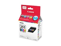 Canon CLI-251 CMYK Value Pack Ink Cartridges - Black/Cyan/Magenta/Yellow - 6513B009