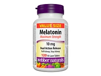 Webber Naturals Value Size Maximum Strength Melatonin Bi-layer Tablets - 10mg - 120's