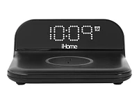 iHome Wireless Charging Alarm Clock - Black - iOP18