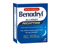 Benadryl Allergy Extra Strength Nighttime Caplets - 24's