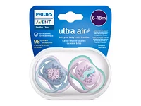 Philips Avent Ultra Air Pacifier Set - 6-18 Months - Puffer Fish / Sea Horse - 2 pack