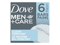 Dove Men+ Care Body and Face Bars - Clean Comfort - 6 x 106g