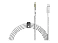 LOGiiX Piston Connect Braided AUX to Lightning Cable - White - LGX13197