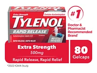 Tylenol Rapid Release Extra Strength Gel Capsules - 80's